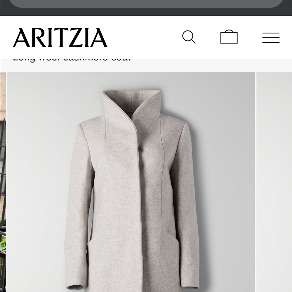 Wilfred Cocoon Coat Long in Light Grey